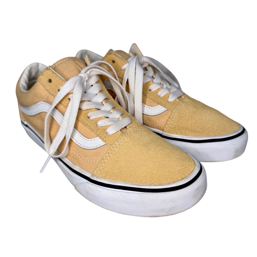 Vans Old Skool Apricot Yellow Canvas Suede Sneakers Mens 5 Womens 6.5 751505